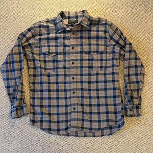 Filson Blue and Beige Lightweight Guide Shirt